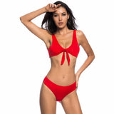 San Salvador Red Tie Bikini Swimsuit - Fashion Genie Boutique