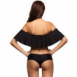 Sunkissed Black Bardot Bikini Swimsuit - Fashion Genie Boutique