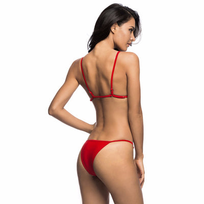 Itty Bitty Red Bikini Swimsuit - Fashion Genie Boutique