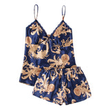 Brami Navi and Gold Pyjama Set - Fashion Genie Boutique