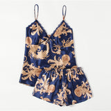Brami Navi and Gold Pyjama Set - Fashion Genie Boutique