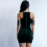 Dream Queen Green Fringe Mini Dress - Fashion Genie Boutique