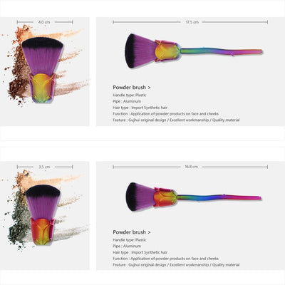 Purple Rose Make-up Brushes - Fashion Genie Boutique