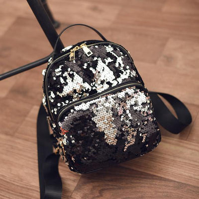 Mini Black Sequin Backpack - Fashion Genie Boutique