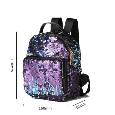 Mini Blue Sequin Backpack - Fashion Genie Boutique