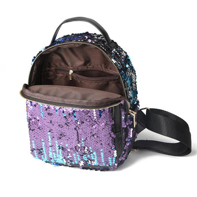 Mini Blue Sequin Backpack - Fashion Genie Boutique