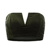 Kensington Green Strapless Crop Top - Fashion Genie Boutique