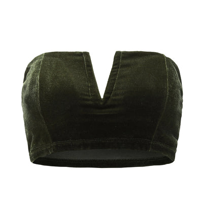 Kensington Green Strapless Crop Top - Fashion Genie Boutique