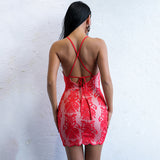 Special Affections Red Embroidered Mini Dress - Fashion Genie Boutique