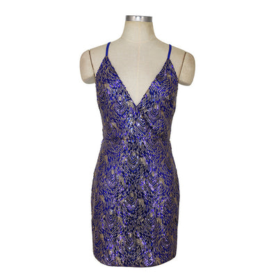 Make An Entrance Rose Gold Sequin Mini Dress - Fashion Genie Boutique