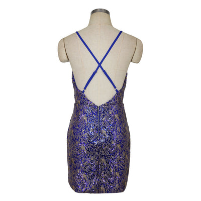 Make An Entrance Rose Gold Sequin Mini Dress - Fashion Genie Boutique