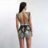Blossom Black Multi Playsuit - Fashion Genie Boutique