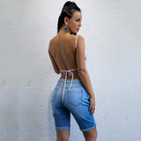 Bling Me To Tears Silver Sequin Tassel Fringe Crop Top - Fashion Genie Boutique