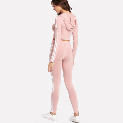Give It A Rest Pink Cropped Lounge Set - Fashion Genie Boutique