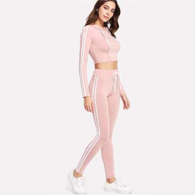 Give It A Rest Pink Cropped Lounge Set - Fashion Genie Boutique