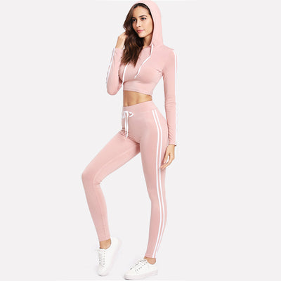 Give It A Rest Pink Cropped Lounge Set - Fashion Genie Boutique
