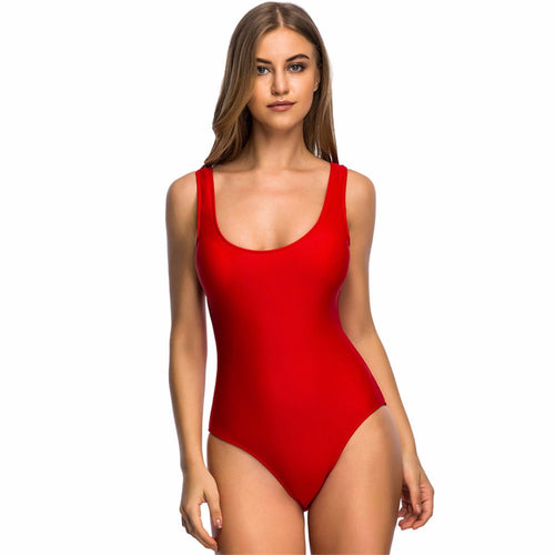 Jacey Red Padded One Piece Swimsuit - Fashion Genie Boutique