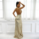 Fifty Shades Of Glam Gold Sequin Maxi Dress - Fashion Genie Boutique