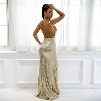 Fifty Shades Of Glam Gold Sequin Maxi Dress - Fashion Genie Boutique