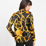 Pretty Green Eyes Black Multi Print Shirt - Fashion Genie Boutique