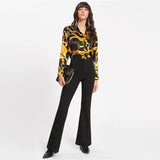 Pretty Green Eyes Black Multi Print Shirt - Fashion Genie Boutique