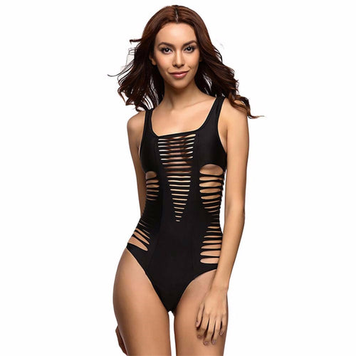 Sanchez Black Cut Out Swimsuit - Fashion Genie Boutique