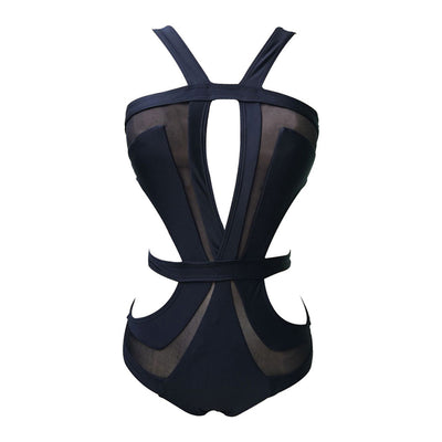 Shawna Black Cut Out Monokini Swimsuit - Fashion Genie Boutique