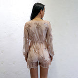 Shimmer And Sparkle Rose Gold Sequin Playsuit - Fashion Genie Boutique