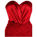 Art Of Persuasion Red Floral Lace Maxi Gown Dress - Fashion Genie Boutique