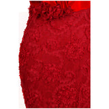 Art Of Persuasion Red Floral Lace Maxi Gown Dress - Fashion Genie Boutique