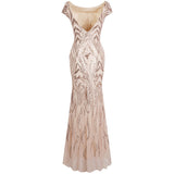 Candy Rose Gold Sequin Maxi Gown Dress - Fashion Genie Boutique
