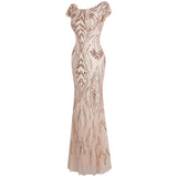 Candy Rose Gold Sequin Maxi Gown Dress - Fashion Genie Boutique