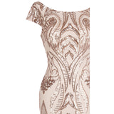 Candy Rose Gold Sequin Maxi Gown Dress - Fashion Genie Boutique