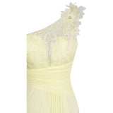 All Mine Yellow One Shoulder Slit Fishtail Maxi Gown Dress - Fashion Genie Boutique