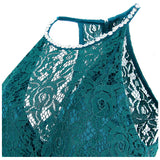 Go On Green Lace Satin Skater Prom Dress - Fashion Genie Boutique