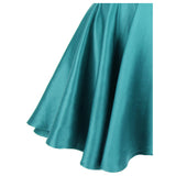 Go On Green Lace Satin Skater Prom Dress - Fashion Genie Boutique