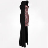 Night Of Your Life Black Asymmetrical Sequin Maxi Gown Dress - Fashion Genie Boutique
