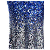 Mystic Queen Blue Bardot Gradient Maxi Gown Dress - Fashion Genie Boutique