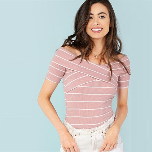 Better With You Pink Bardot Top - Fashion Genie Boutique