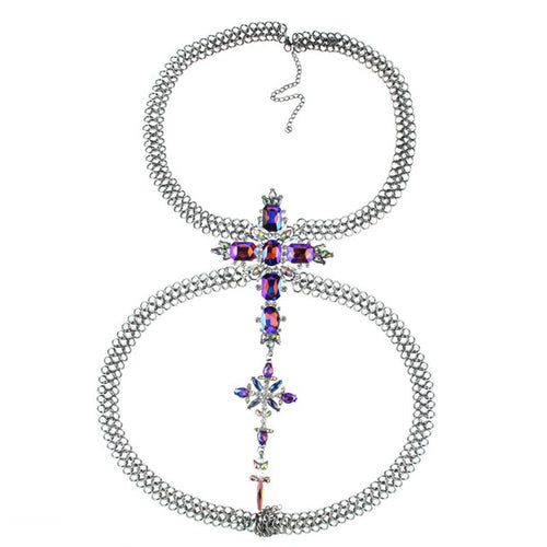 Audrey Crystal Body Chain Necklace - Fashion Genie Boutique