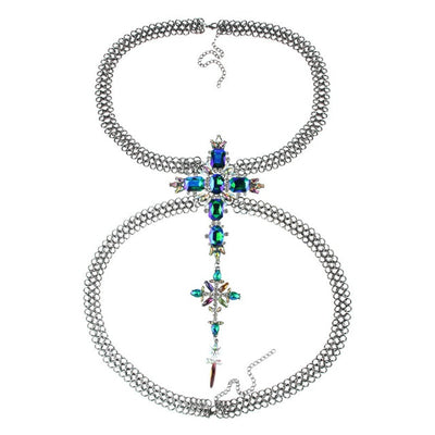Audrey Crystal Body Chain Necklace - Fashion Genie Boutique