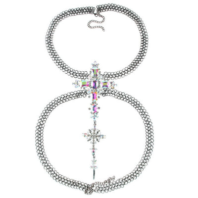 Audrey Crystal Body Chain Necklace - Fashion Genie Boutique