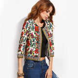 Maneater Embroidered Print Cropped Jacket - Fashion Genie Boutique