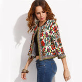 Maneater Embroidered Print Cropped Jacket - Fashion Genie Boutique