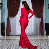 Pure Perfection Red Long Sleeve Maxi Gown Dress - Fashion Genie Boutique