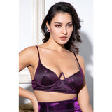 Missing You Purple Metallic Bralet Top - Fashion Genie Boutique
