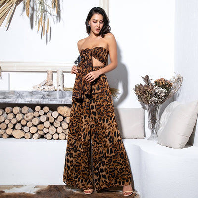 A Girl Like Me Crop Top & Wide Leg Trousers Co-Ord - Fashion Genie Boutique