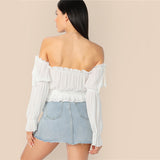 Adventure Abroad White Long Sleeve Gypsy Top - Fashion Genie Boutique