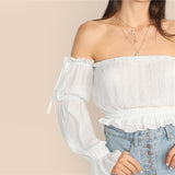 Adventure Abroad White Long Sleeve Gypsy Top - Fashion Genie Boutique