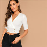 New Lust White Bardot Crop Top - Fashion Genie Boutique